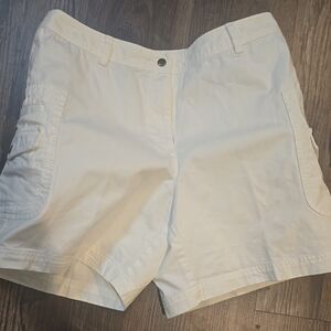 Rafaella White Cargo Shorts for Women, sz 12